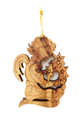 Bethlehem Olive Wood Angel Ornament (LZO-158)