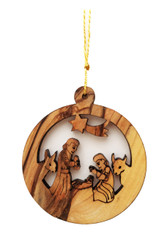 Bethlehem Olive Wood Nativity Ornament (LZO-163)