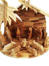 Bethlehem Olive Wood Nativity Set with Palm Tree
