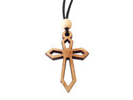 Olive Wood Cross W/Cord 1.6 inches in Height WA-14