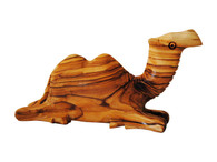 Olive Wood Kneeling Camel Two Humps (4.5 Inches Width x 2.5 Inches Height)