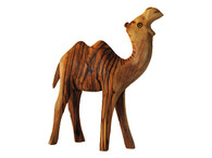Olive Wood Camel Two Hump Standing .(4.5 Inches Width X 5 3/4 Inches Height)