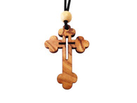 Olive Wood Eastern Cross W/Cord 1.6 inches in Height