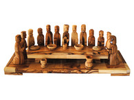 Olive Wood Modern Last Supper 11.7 Inches Width x 3.75 Inches Height x 4 Inches Depth