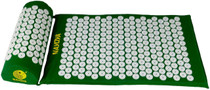 Acupressure mat and pillow set for lower, upper, mid, chronic back pain treatment.