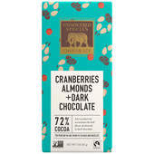Endangered Species Fair Trade Dark Chocolate With Cranberries Almonds