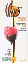 Theo Chocolates, Organic Dark Chocolate Raspberry Bar, 3 oz