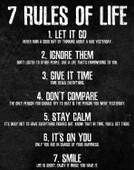 7 Rules of Life Motivational Poster