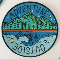 Adventure Outside Travel Patch Iron On Embroidered Patch 