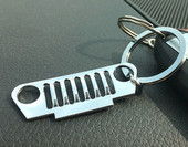 Since 1941 Grille Keychain Compatible With Jeep Wrangler Silver Key Ring