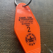 Camel Tow & Transport Retro Motel Key Tag Keychain