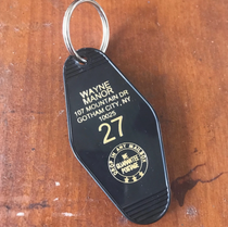 Wayne Manor Batman Movie Inspired Retro Motel Keychain Key Tag
