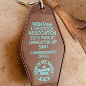 Montana Livestock Association Yellowstone TV Show Inspired Keychain Key Tag