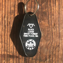 Twin Peaks WA Motel Key Fob Black Lodge Keychain Key Tag