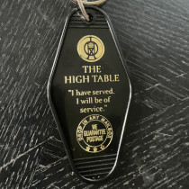John Wick High Table Keychain Motel Retro Key Tag