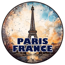 Paris France Eiffel Tower City Bumper Sticker