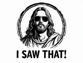 Comedy Funny Jesus I Did That Bumper Sticker Design #1