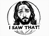 Comedy Funny Jesus I Did That Bumper Sticker Design #2