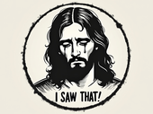 Comedy Funny Jesus I Did That Bumper Sticker Design #3