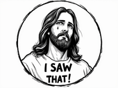 Comedy Funny Jesus I Did That Bumper Sticker Design #4