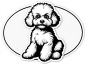 Poodle Dog Bumper Sticker Design #1