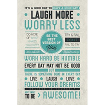 Be Awesome Motivational Poster 24x36. 
