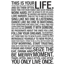 This Is Your Life White Motivational Poster 24x36
