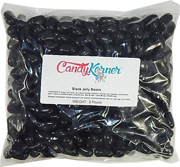 Black Jelly Beans Licorice Flavor 2 Lbs. CandyKorner