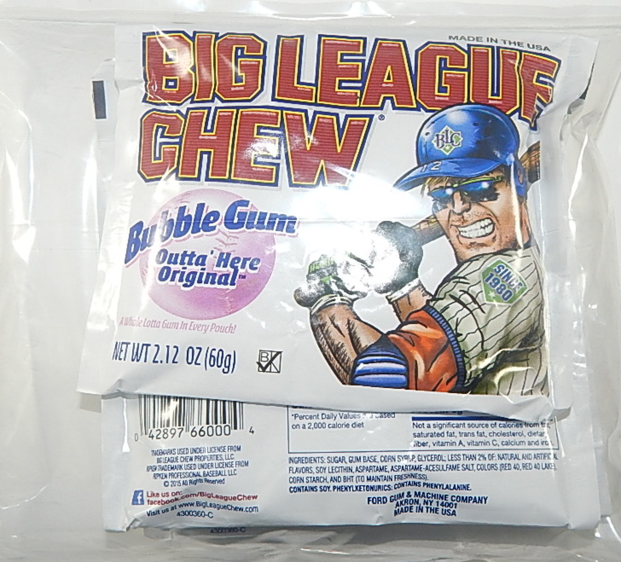 Big League Chew Outta Here Original Bubblegum - 1 lb.