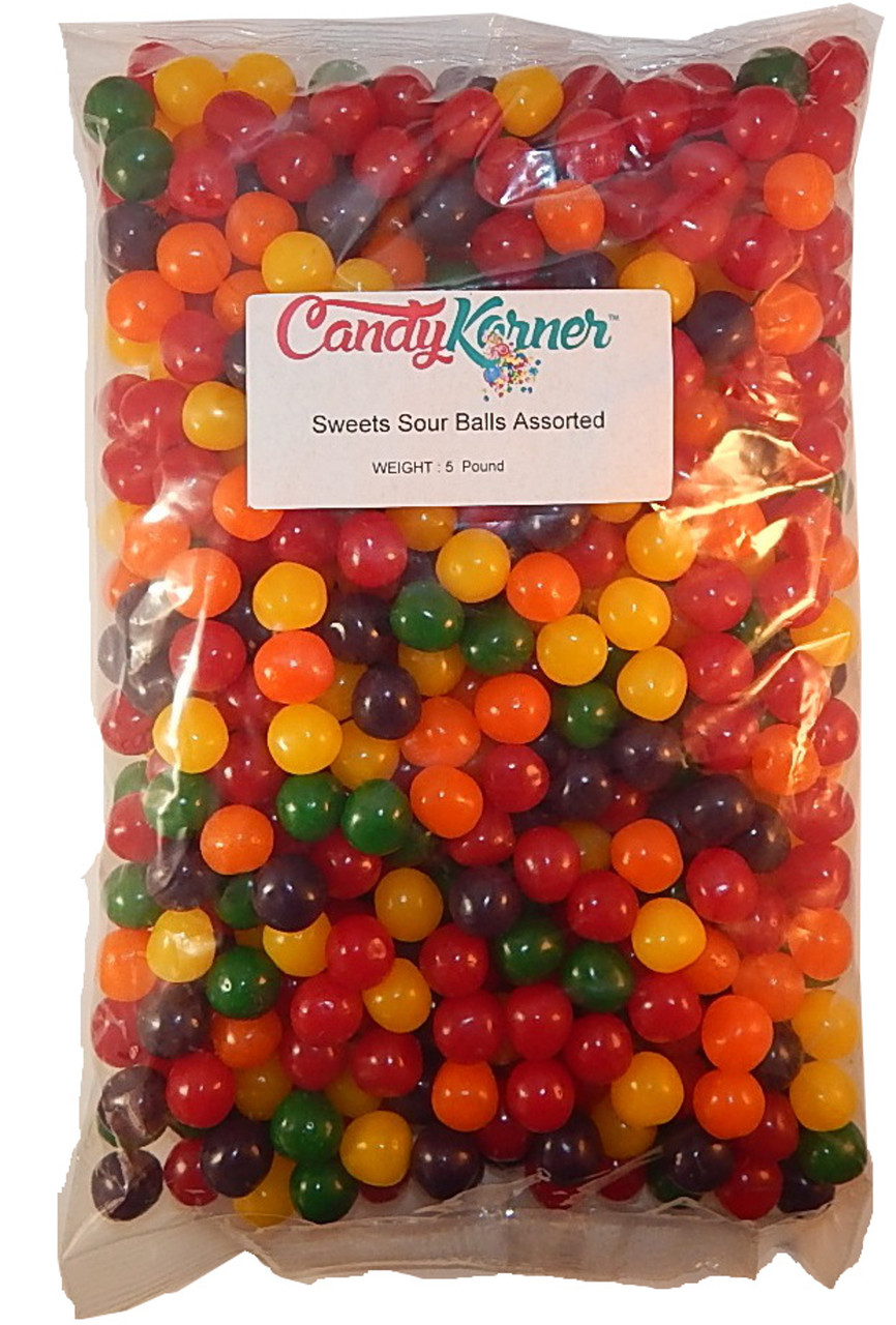 Sweet's Sour Balls Assorted Fruit 5 Pound ( 80 OZ ) CandyKorner