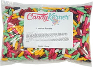 Sconza Licorice Pastels - Candy Coated Black Licorice 1 Pound ( 16 OZ ) <br><Li>Compare to Good n Plenty's<br><Li>Thin Candy Coating covering Delicious Black Licorice<br><Li>Bright Colored and Full Of Flavor<br><Li>Eye Catching and Bright Colored
