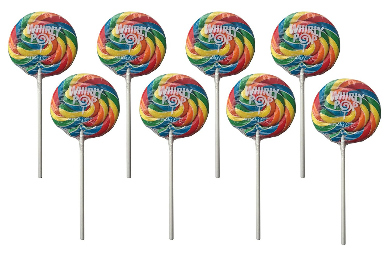 Blue and White Swirl Lollipops - 12 Suckers