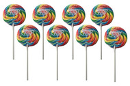 Whirly Pop Lollipop Rainbow Swirl 1.5oz | 3 inch Diameter Lollipop | 8 Pack By CandyKorner