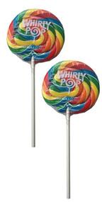 Whirly Pop Lollipop Rainbow Swirl 6 oz | 5.25 inch Diameter Lollipop | 2 Pack By CandyKorner