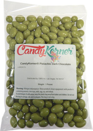 Chocolate Pistachios | Real Dark Chocolate Covered Pistachios And A Light Candy Shell 8 Ounce By CandyKorner