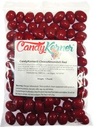 ChocoAlmonds Red | Chocolate Covered Almonds And A Light Candy Shell 1 Pound ( 16 Ounces ) By CandyKorner