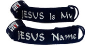 PrayerBelt Combo #2 - "In JESUS Name We Pray" & "JESUS Is My LORD and Savior" (2 Belts included Plus FREE Matching Wristbands)
