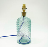 Diamond Bottle Lamp 34cm with multi-coloured flex