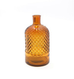 Diamond Bottle Vase 22cm - Amber