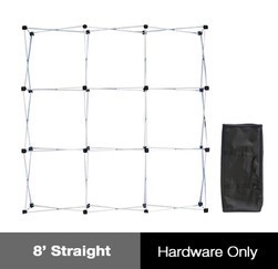 8' Straight Fabric PopUp - Hardware