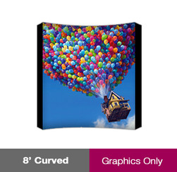 8' Curved Fabric PopUp - Graphic Only