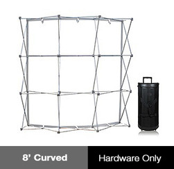 8' Fabric PopUp - Curved - Hardware