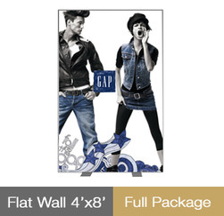 Flat Media Wall - 4'x8' - Full Package