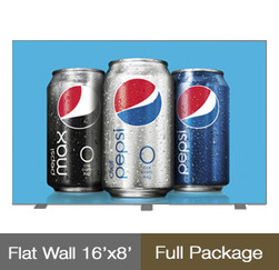 Flat Media Wall - 16'x8' - Full Package