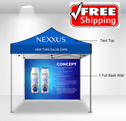 Package A - Canopy 10'x10' with Single Sided Full Wall- FREE SHIPPING