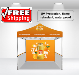 Package B - Canopy 10x10 with Single Sided Backwall and 2 Side Walls - FREE  SHIPPING