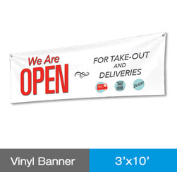 Vinyl Banner 3'x10' outdoor