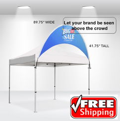 Curve Tent Billboard Banner for Canopy Tops