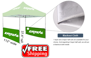  10' Double Sided Half Side Walls (No Canopy) 1 Pair FREE SHIPPING
