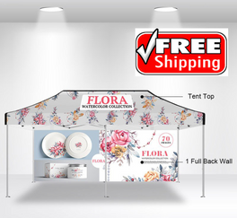 Package A2 - Canopy 10'x20' with Double Sided Full wall - FREE SHIPPING